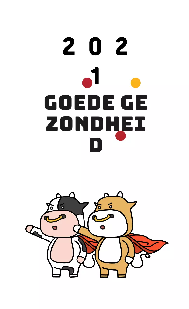 Schattig nieuwjaarsgroetlabel met witte illustratie