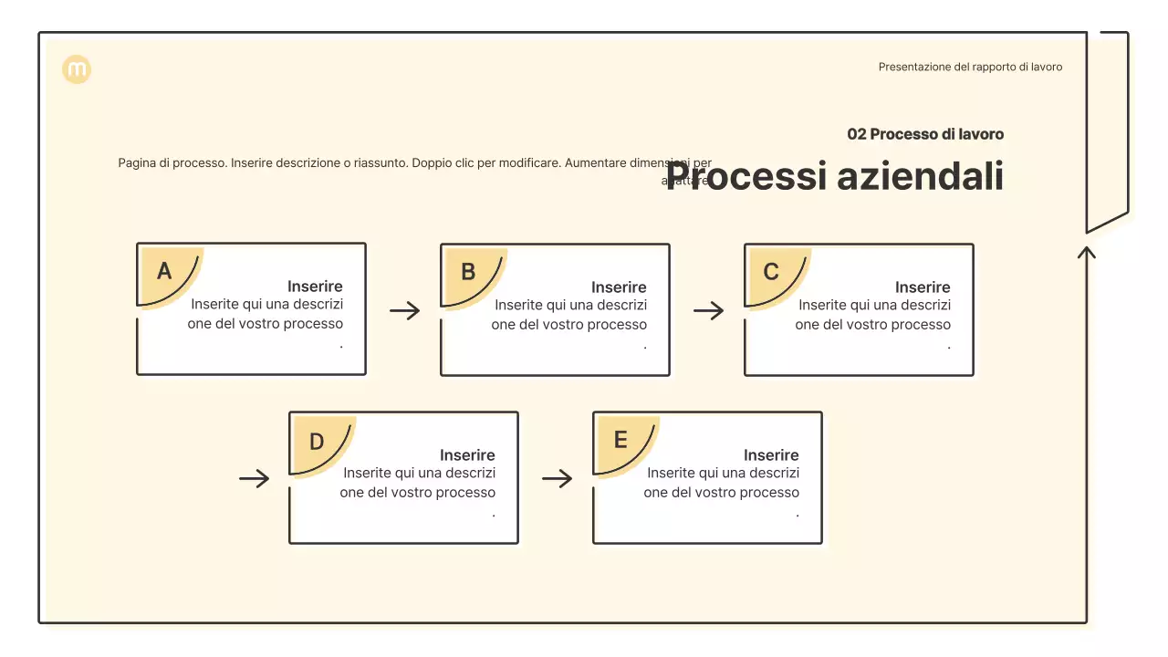 Forme puntiformi con frecce in giallo chiaro Kit di presentazione aziendale