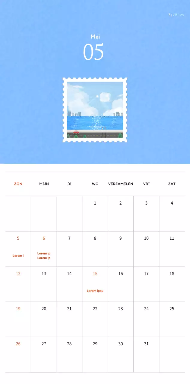 Stempelillustraties met een warm concept