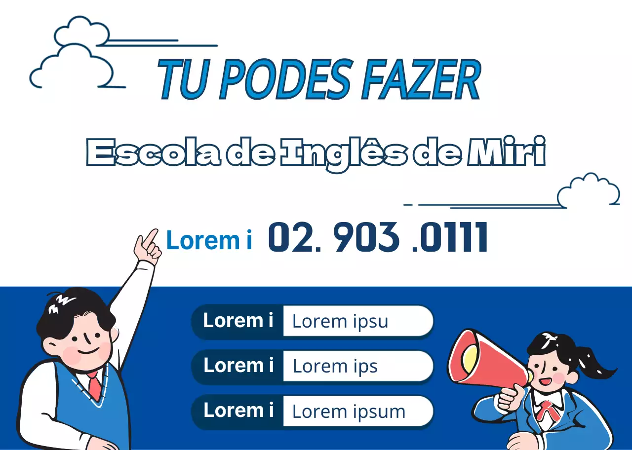 Promoção da Escola de Ilustração do Carácter Azul