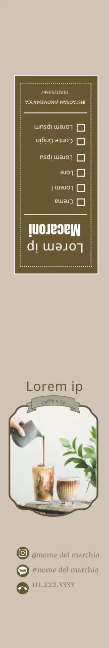 Etichetta marrone pulita per il caffè