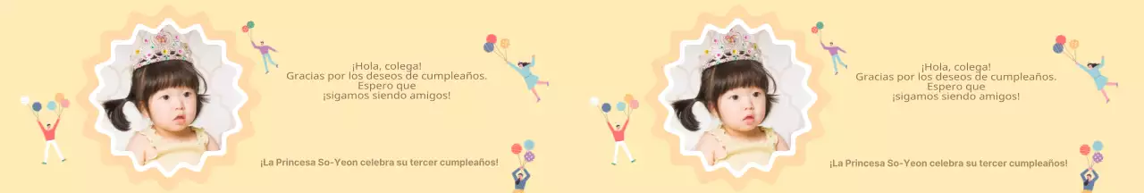 Fiesta de Cumpleaños con Foto Amarilla