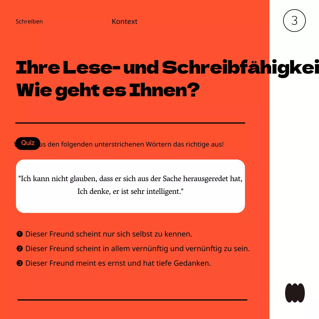 Ein einfacher, orange-roter Leitfaden für Informationen über die Schule