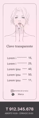 Ilustración rosa Promoción Neat Nail Shop