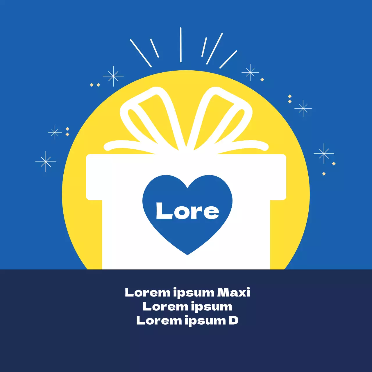 Etiqueta de revisión de entrega ilustrada de color amarillo-azul