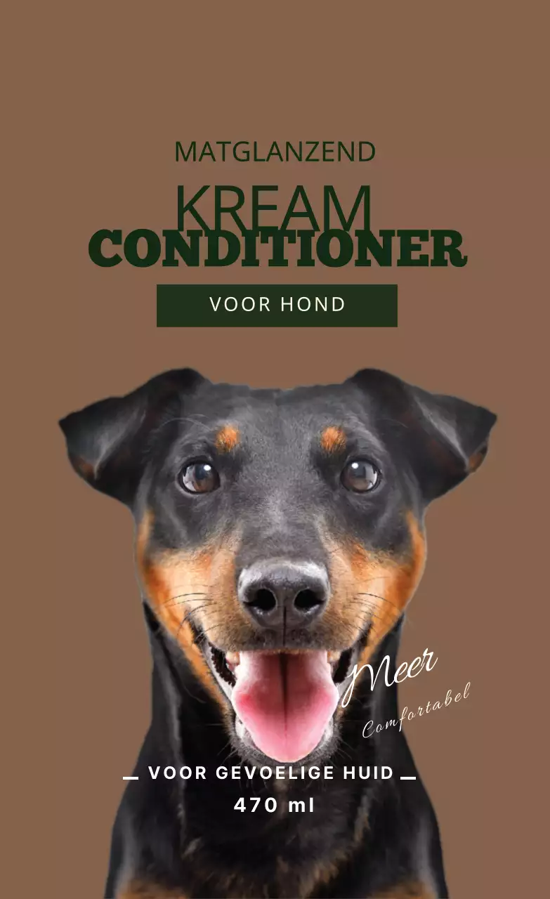 Bruin foto-geaccentueerd hondenetiket