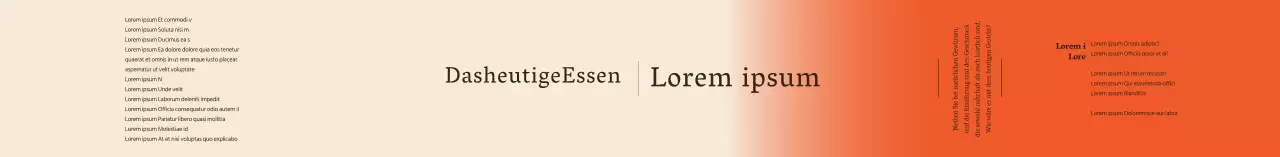 Elfenbeinfarbenes Etikett für Kimchi-Eintopf mit Farbverlauf
