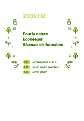 Icône simple de la nature, style combiné en vert et chartreuse À propos de la note d'information sur l'éco-gestion