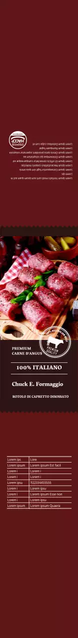 Cornice rossa per foto Chuck Eye Roll Meat