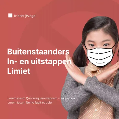 Rood intens corona lockdown ontwerp