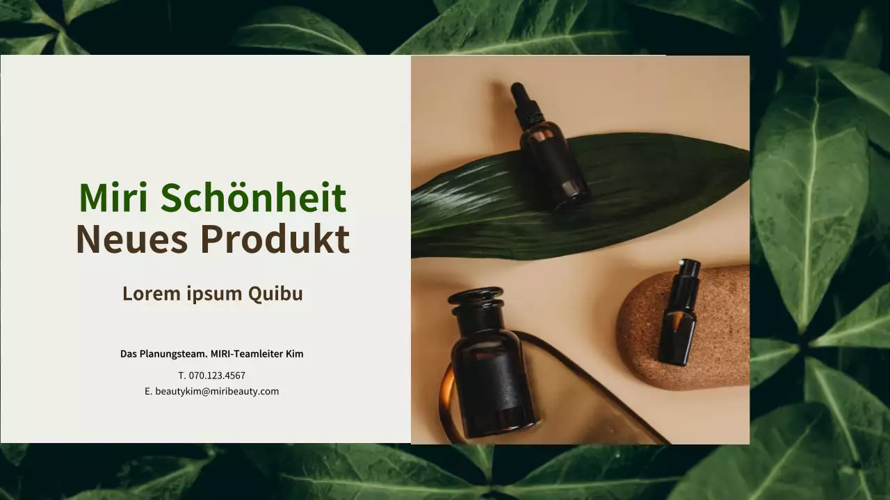 Produktvorschlag für Männerpflegekosmetik in Braun und Grün