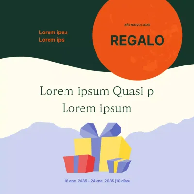 Una sencilla oferta ilustrada de cupones para el Año Nuevo chino
