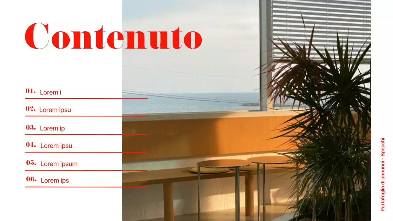 Annuncio commerciale in stile moderno in rosso e chartreuse