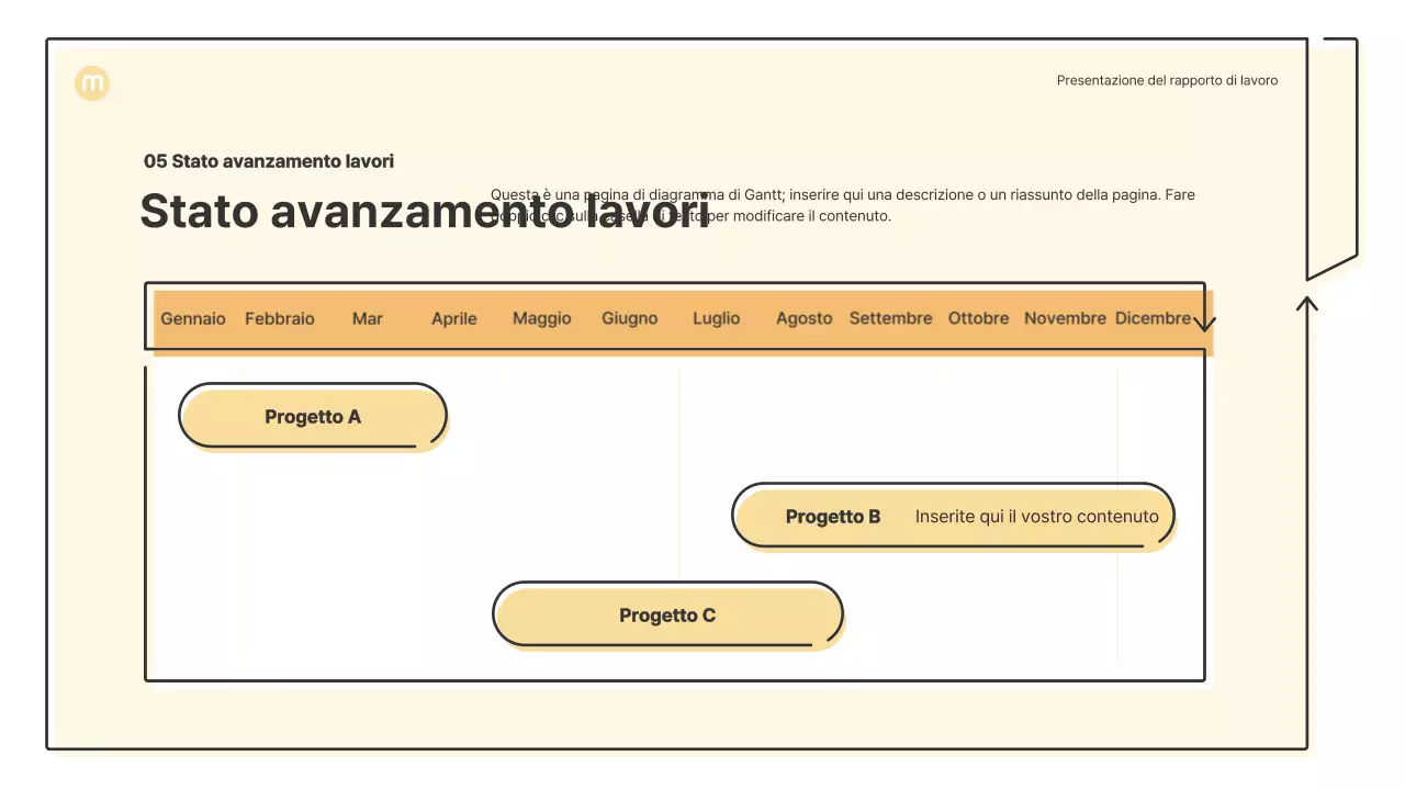 Forme puntiformi con frecce in giallo chiaro Kit di presentazione aziendale