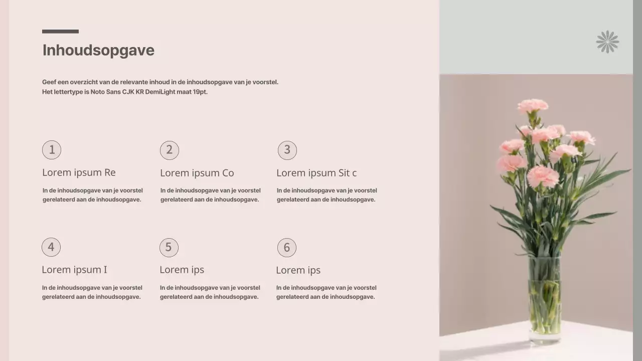 Gids voor de grijze en roze bloemen eendaagse les