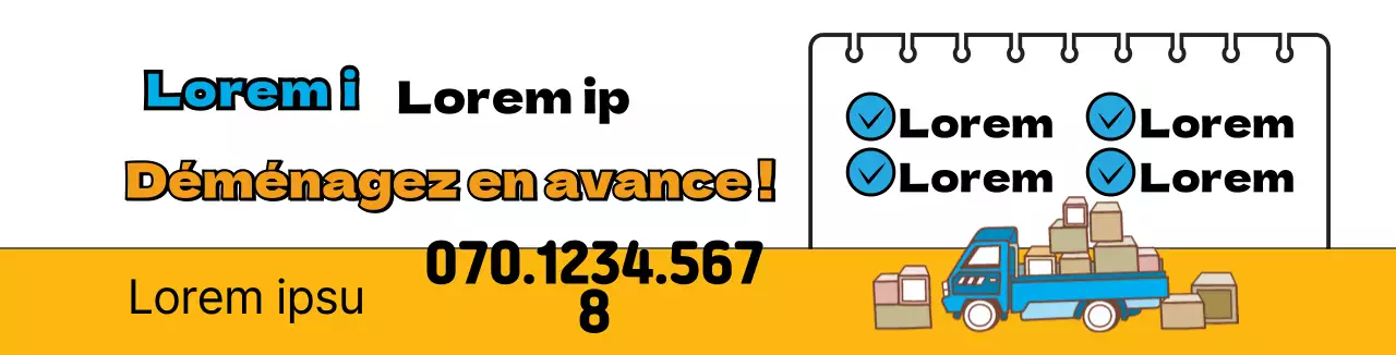 Blanc Orange Promouvoir explicitement votre entreprise de déménagement