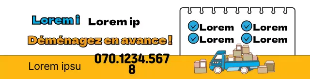 Blanc Orange Promouvoir explicitement votre entreprise de déménagement