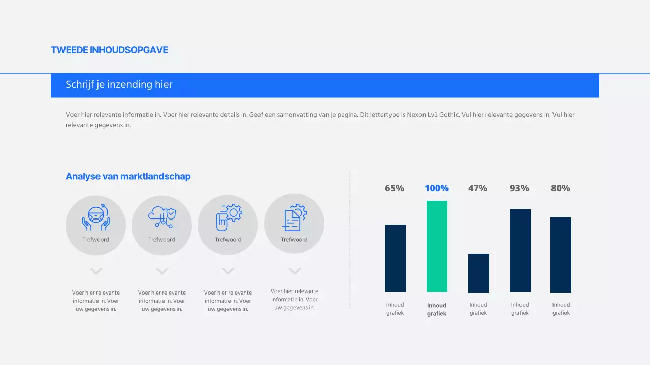 Eenvoudige zakelijke rapporten in blauw