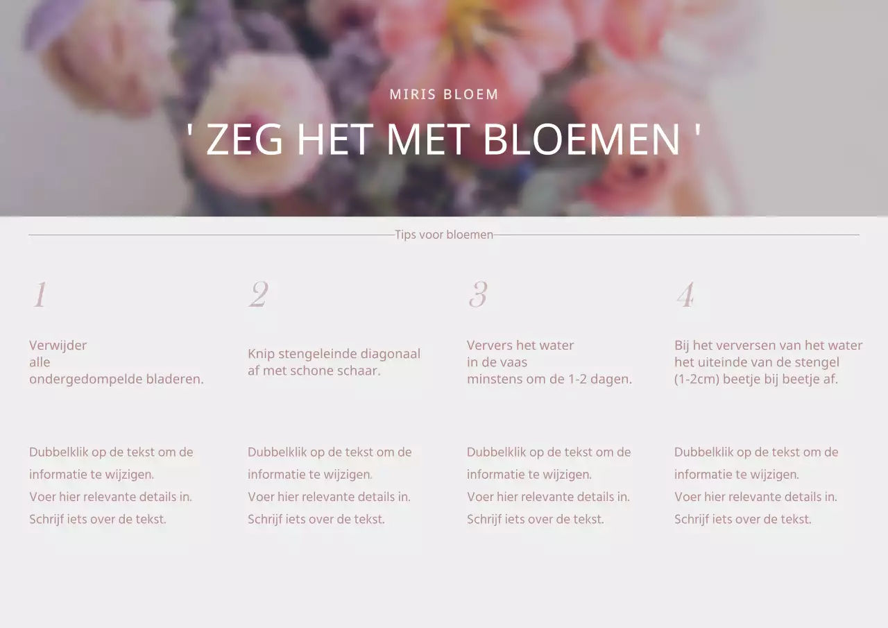 Foto Split Layout Bloemist in Vintage Roze