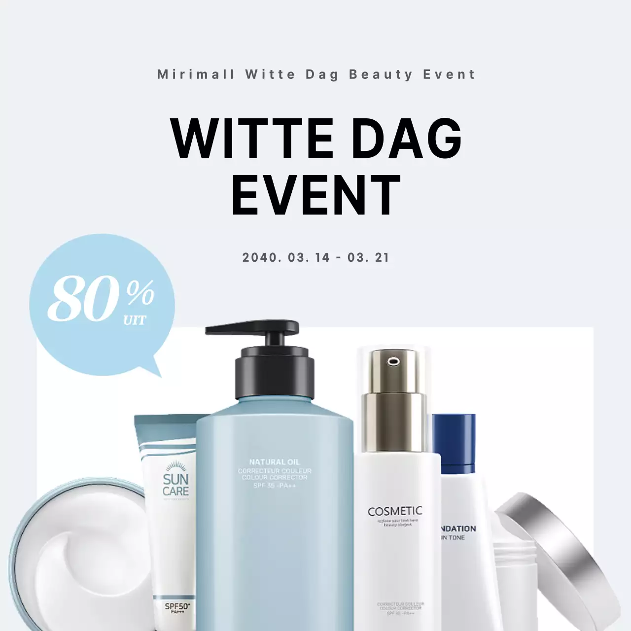 Bespaar op schone en eenvoudige cosmetica voor witte dagen