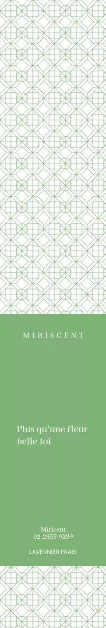 Papier cadeau pour diffuseur sur fond vert à motifs