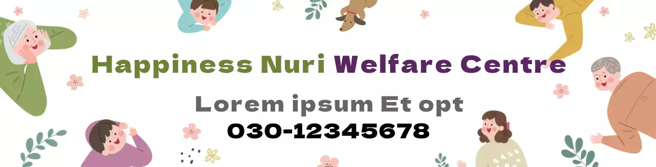 Weißer warmer Charakter Illustration Wohlfahrtszentrum