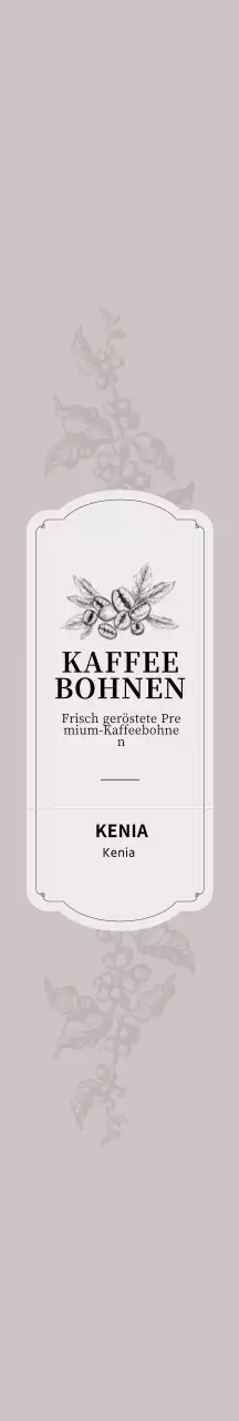 Beige illustrierte Vintage-Kaffeebohnenverpackung