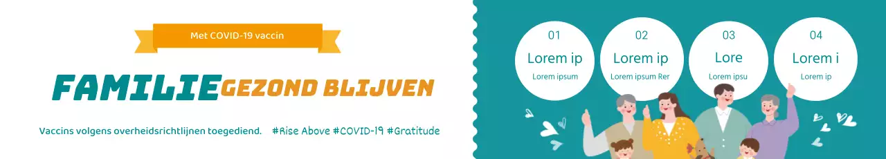 Blauwe en gele illustratie schone vaccin promotie