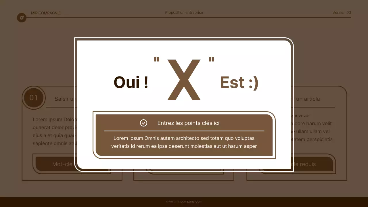 Rapport simple de mise en évidence du texte en marron et blanc