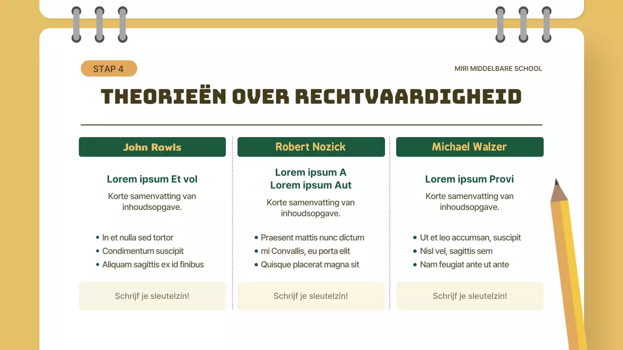Geel en Groen Klasconcept Ethiekles