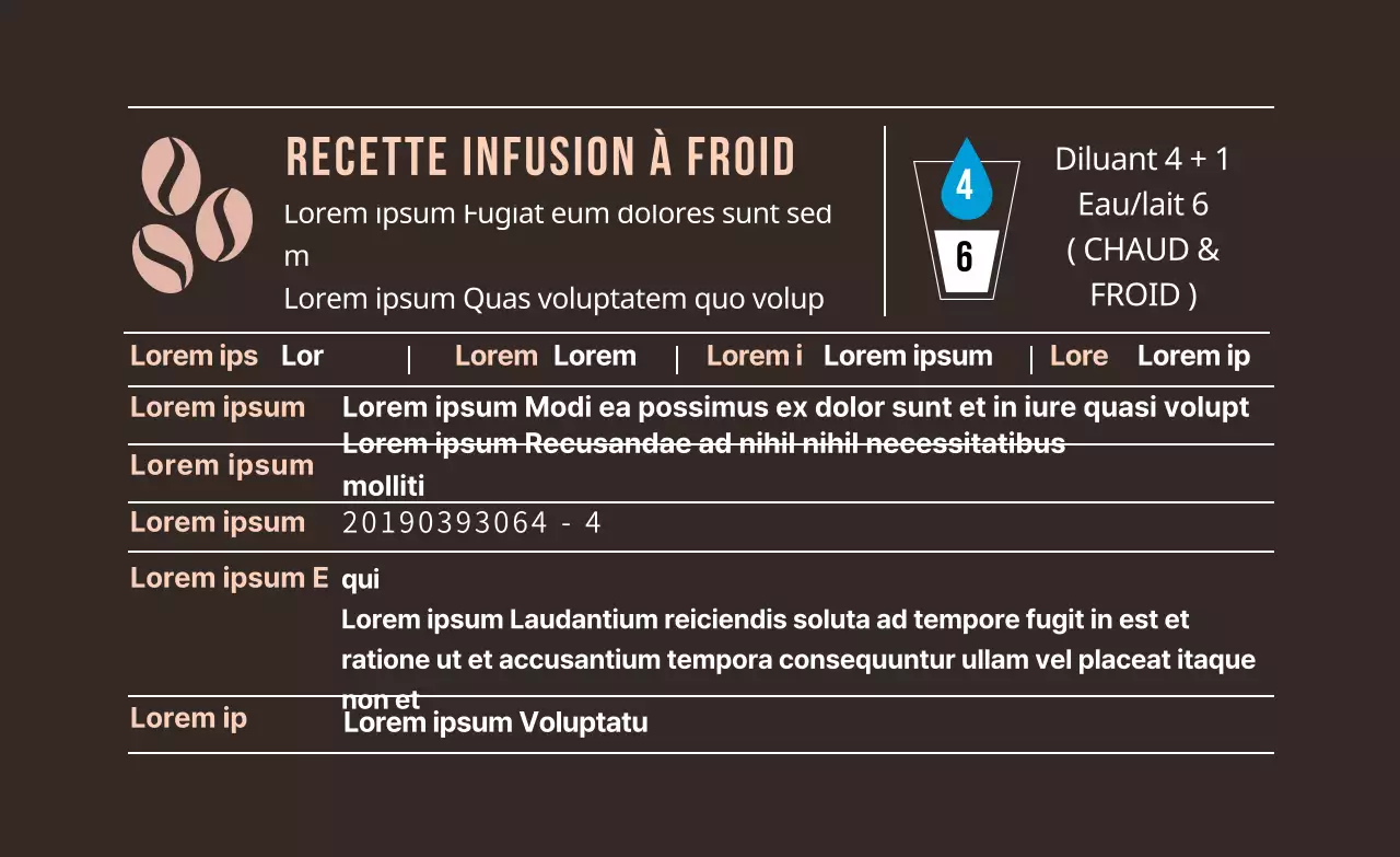 logo marron étiquette simple alimentaire café détail