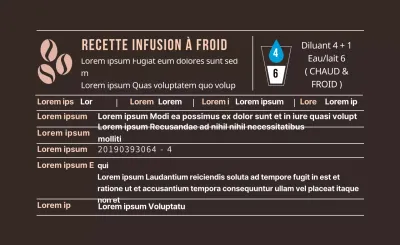 logo marron étiquette simple alimentaire café détail