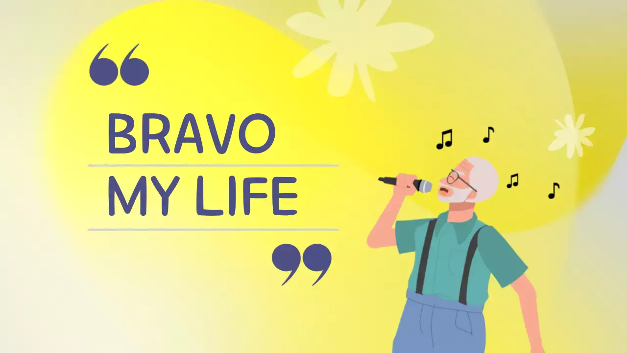 黄色 かわいい 高齢者 企画書 プレゼンテーション