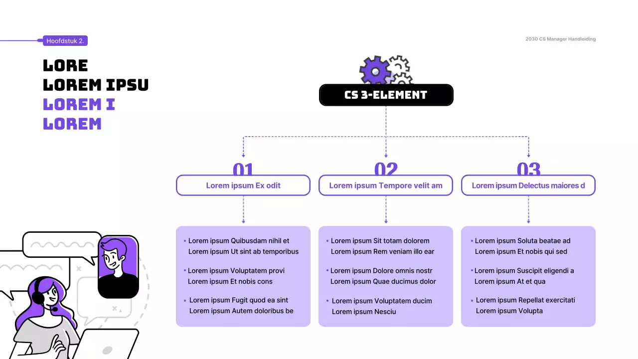 Paars Geïllustreerd CS Servicehandboek Thema