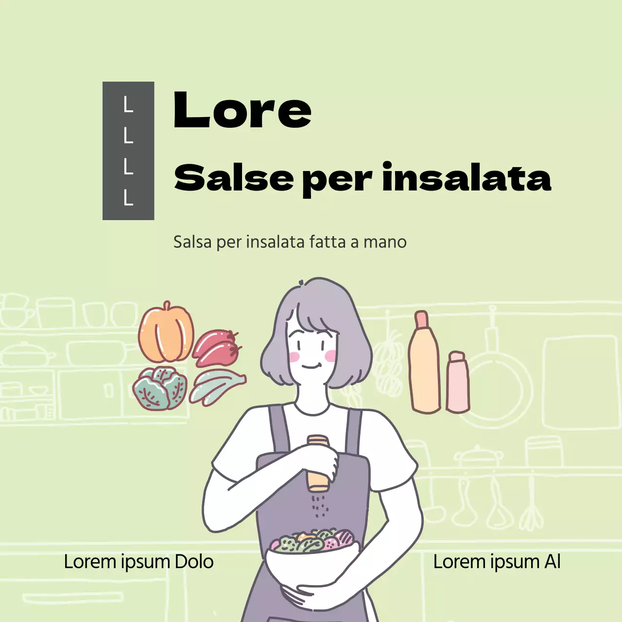 Salsa leggera per insalata verde