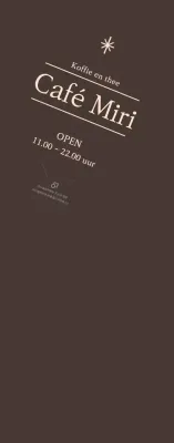 Promoot opening café op bruine achtergrond Medium