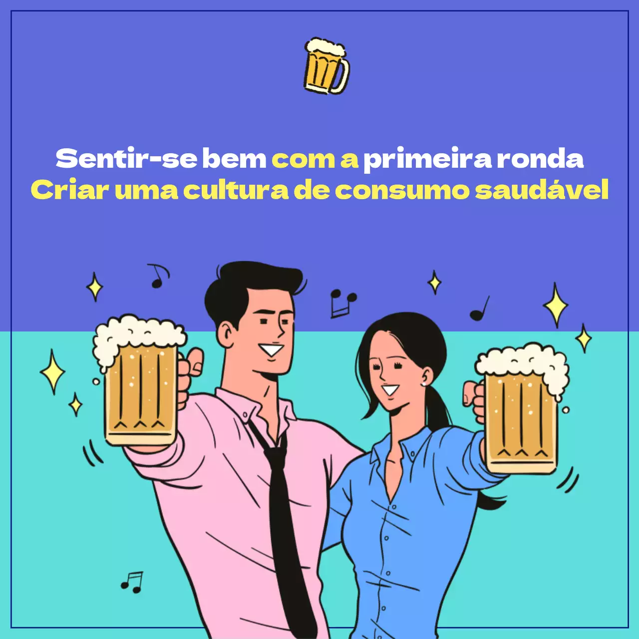 Ilustração azul e clara da cultura da bebida