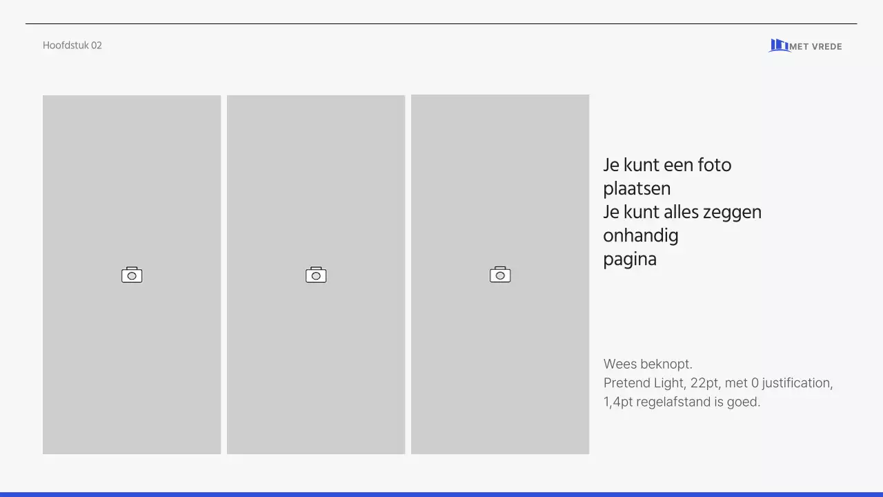 Eenvoudig, strak zakelijk voorstel in blauw-grijs
