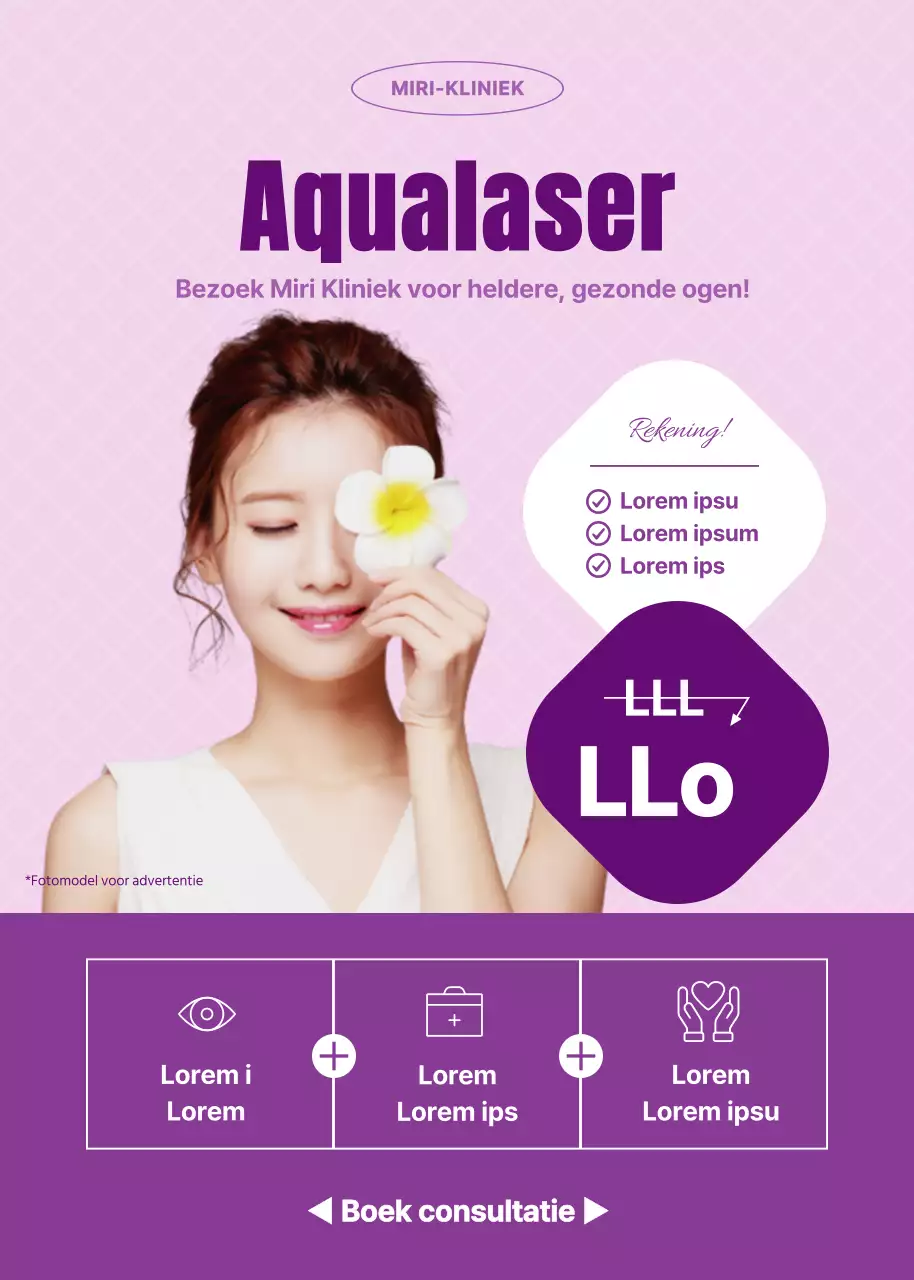 Paars droge ogen aqua laser eye event