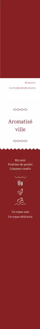 Icône rouge simple boîte à lunch