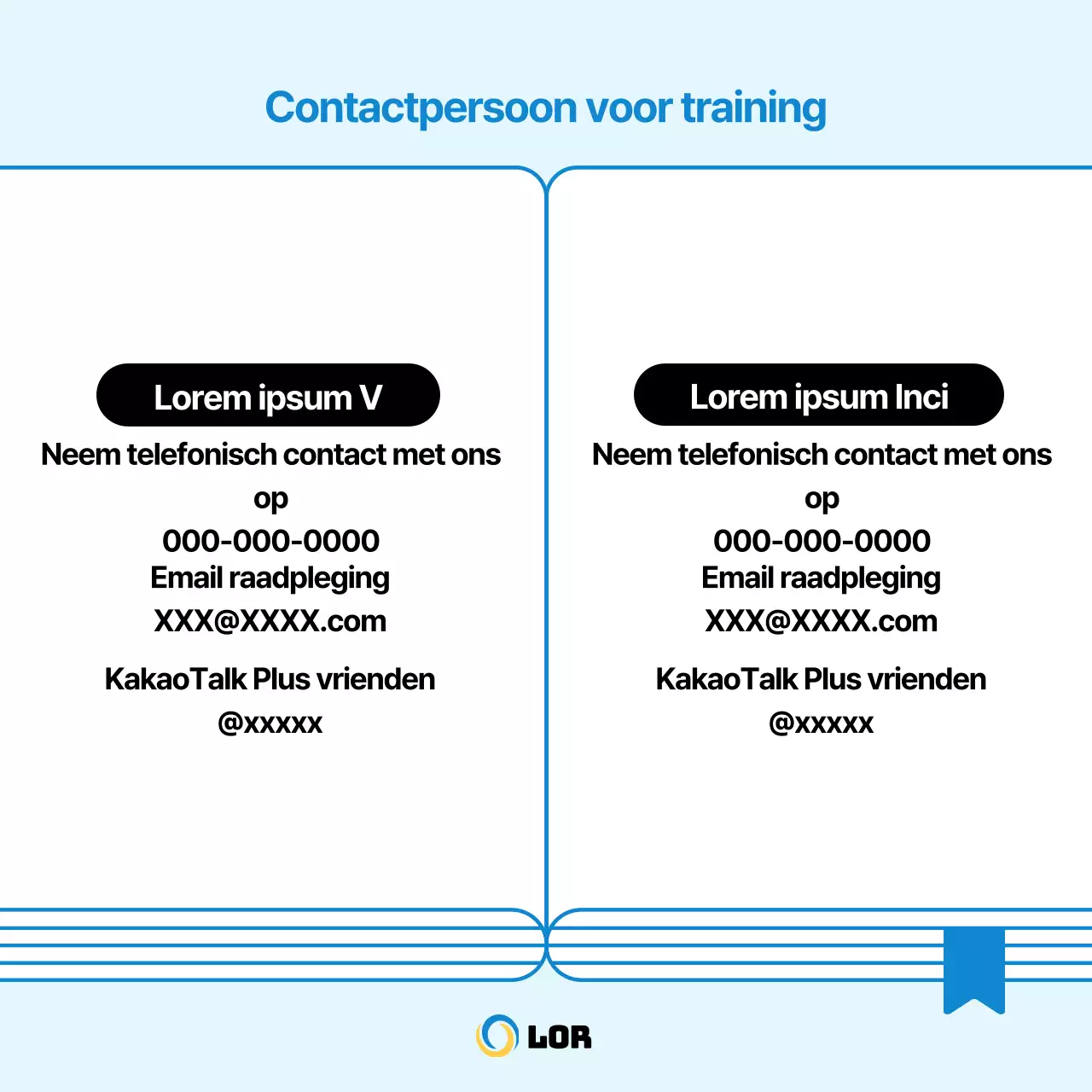 Een eenvoudig blauw en oranje wervingsgesprek voor ondernemende stagiairs