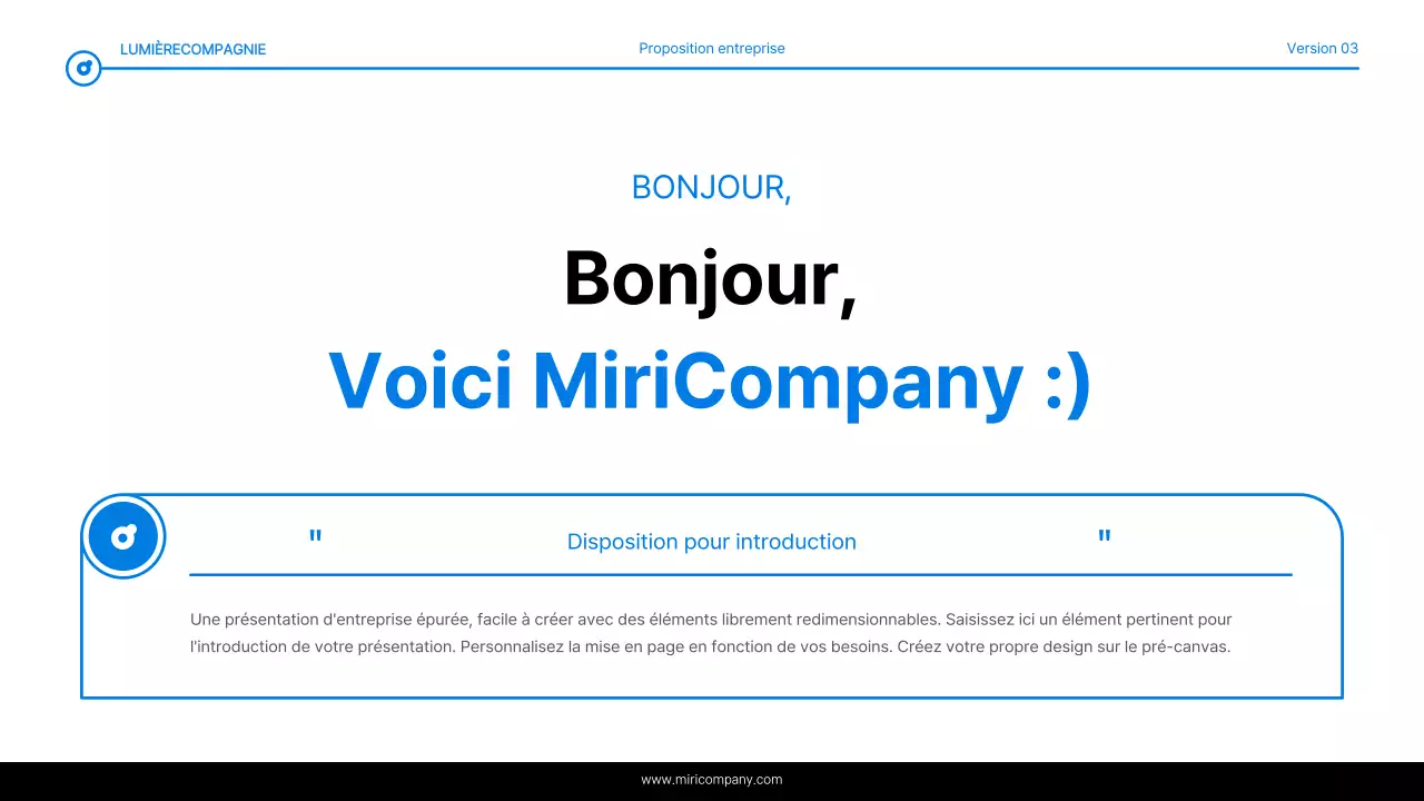 Rapport simple de surlignage de texte en bleu et blanc
