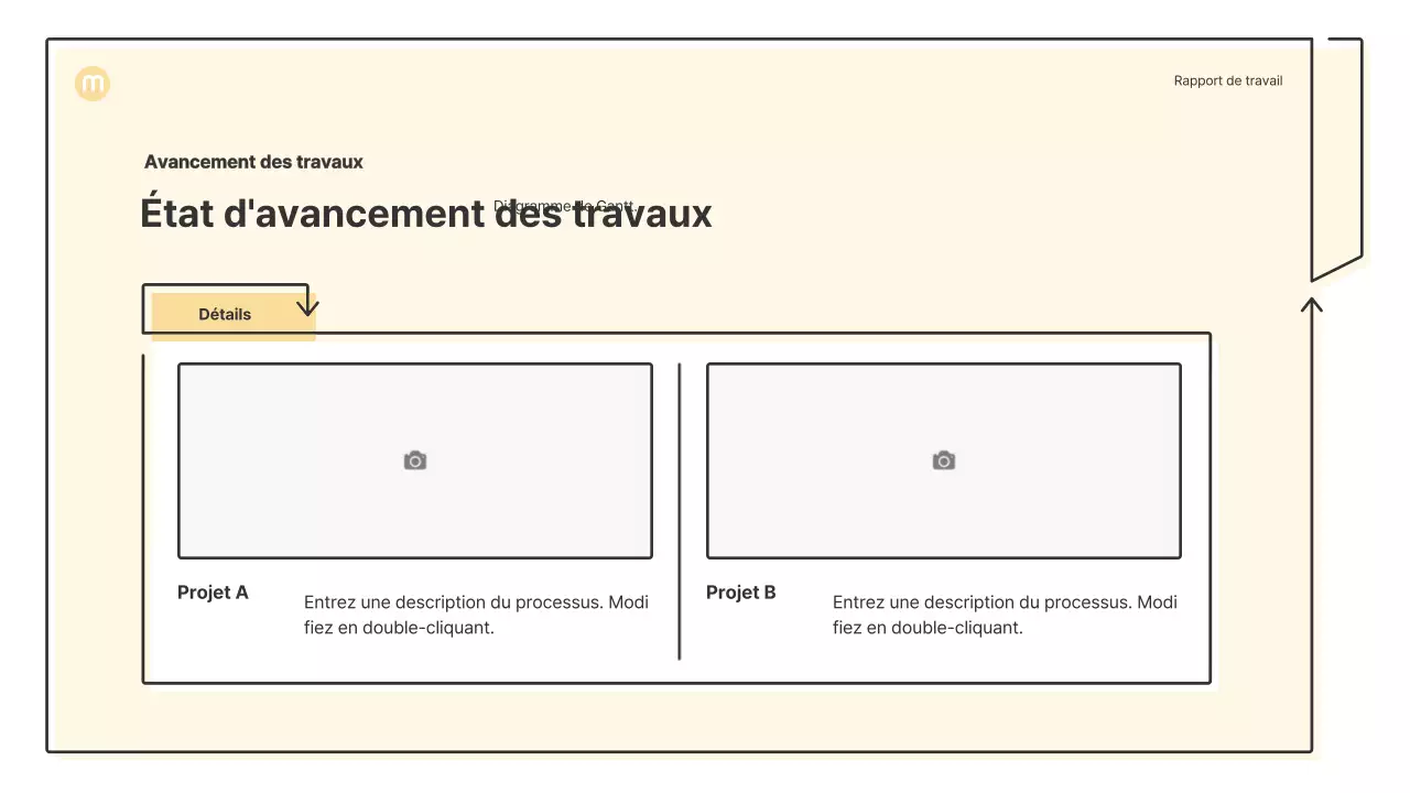 Formes ponctuelles avec flèches en jaune clair Kit de présentation d'entreprise