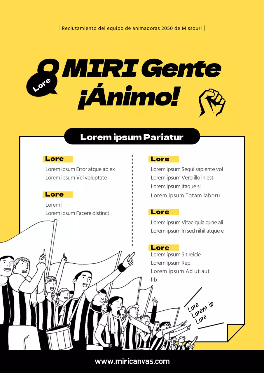 Cómo reclutar un club de animadoras con un concepto de ilustración de animadora amarilla y negra