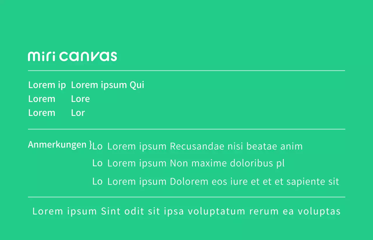 Einfaches, einfaches Profil der Mitarbeiterkarte mit weißen und grünen Akzenten