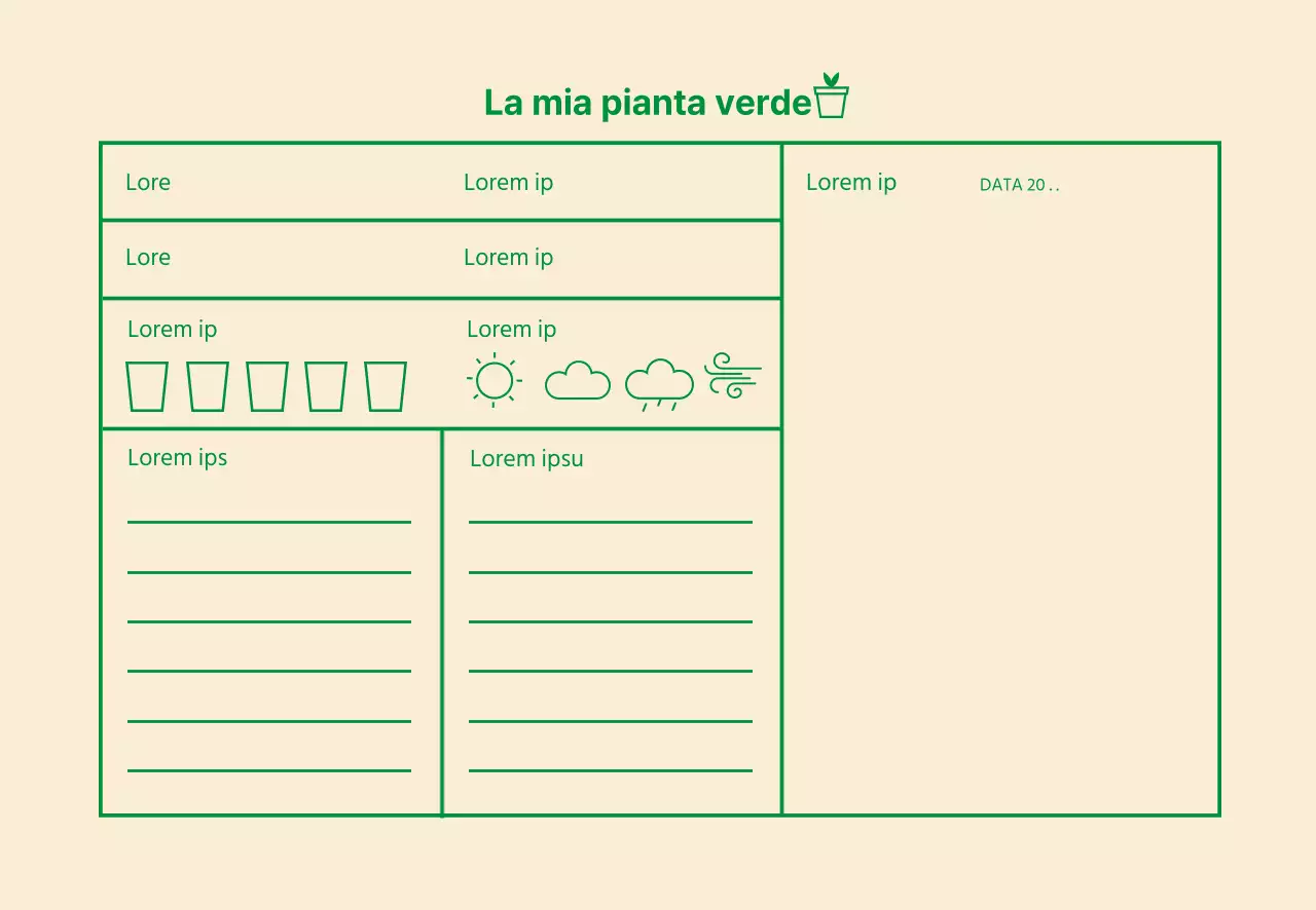 Icona verde Storia semplice