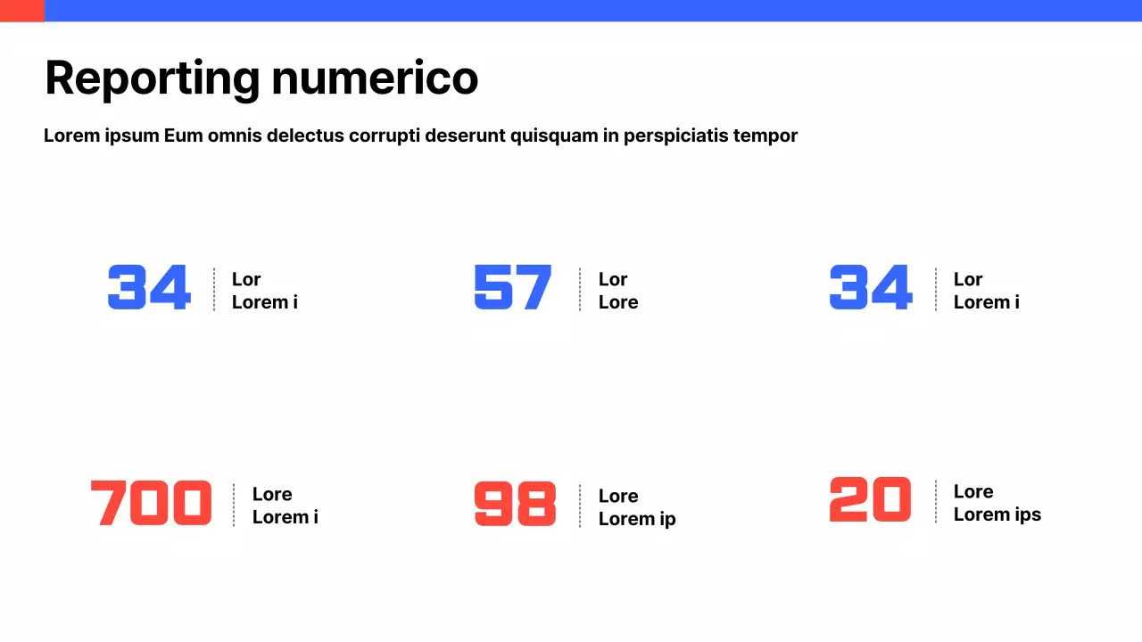 Una semplice scheda di valutazione in bianco e blu