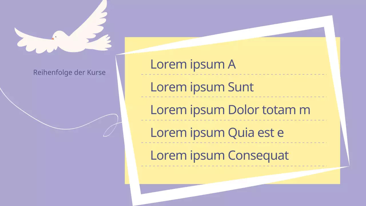 Eine einfache Silberstadt in Gelb und Mauve Lehrmittel