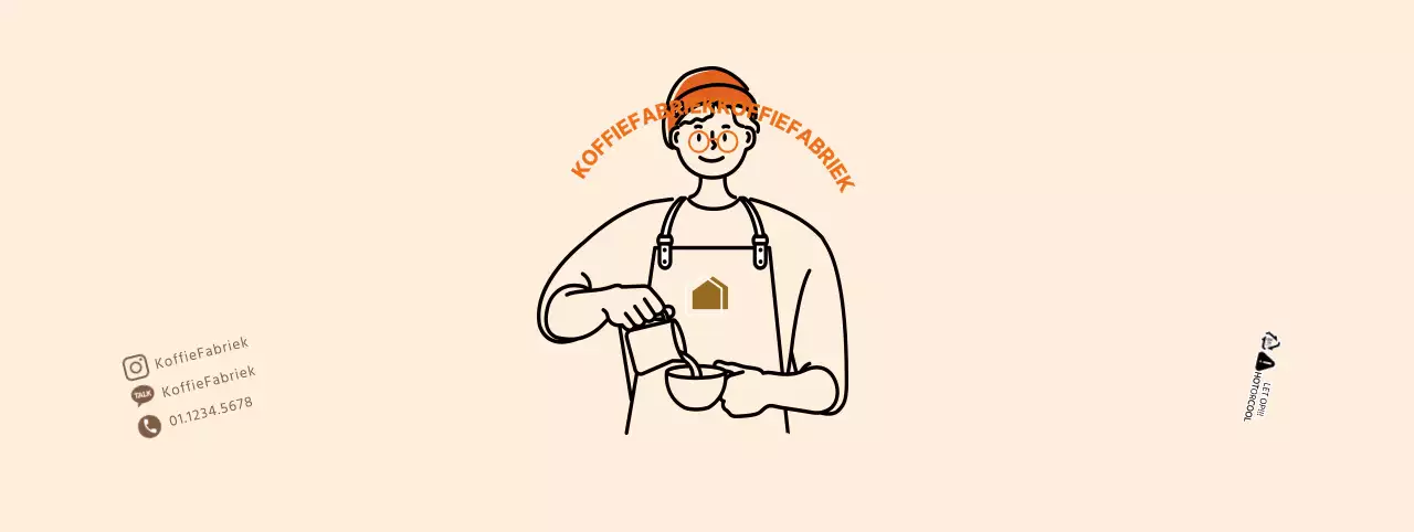 Eenvoudige Baristylist café bekerhouder in beige