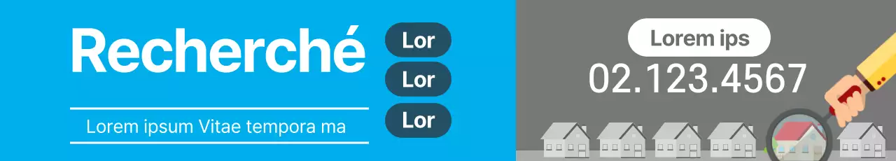 Illustration bleue promotion immobilière propre